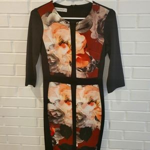 Vintage Rinascimento floral woman's dress size small beautiful stretchy